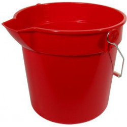 Red plastic bucket 10L