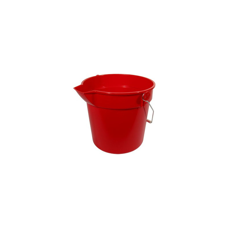 Red plastic bucket 10L