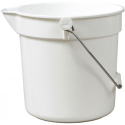 White plastic bucket 10L