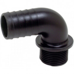 Elbow hose tail1.25", male thread 1"
