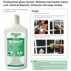 UNGER RUB OUT GLASS CLEANER 12 PINTS/CS FOR HARD WATER STAINS