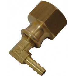 Brass Elbow Adapter Complete for Metal Hose Reel for Microbore 6mm